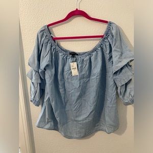 Lane Bryant off shoulder denim top size 14/16 BNWT